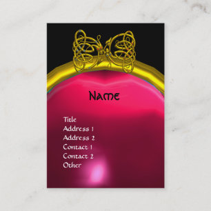 DRAGON LOVE RUBY MONOGRAM red black yellow roze Visitekaartje