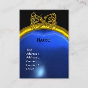DRAGON LOVE SAPPHIRE MONOGRAM blauw zwart Visitekaartje
