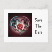 Dragon Love Save the Date Aankondigingskaart (Voorkant)