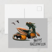 Dragon Lover Happy Halloween Pumpkin Cat Briefkaart (Voorkant / Achterkant)