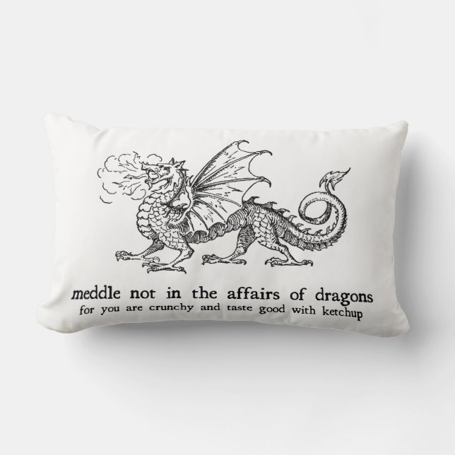 Dragon Lumbar Pillow Kussen (Voorkant)