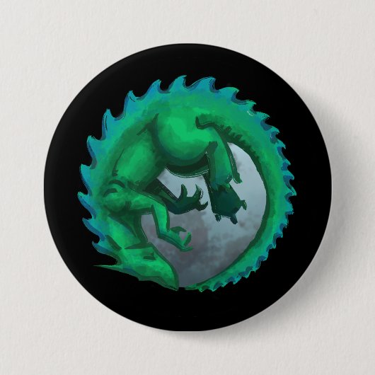 Dragon Maan Knop Ronde Button 7,6 Cm (Voorkant)