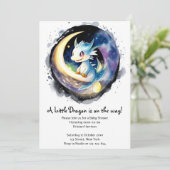 Dragon Magic Baby shower Kaart (Staand voorkant)