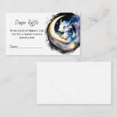 Dragon Magic Baby shower Luier Raffle Informatiekaartje (Voorkant / Achterkant)
