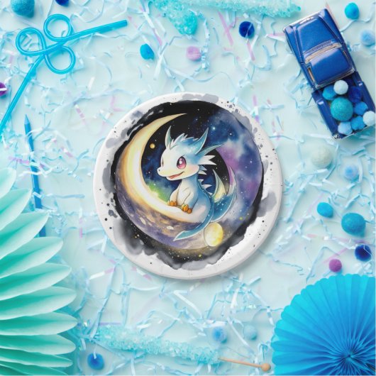 Dragon Magic Baby shower Papieren Bordje (Feest)