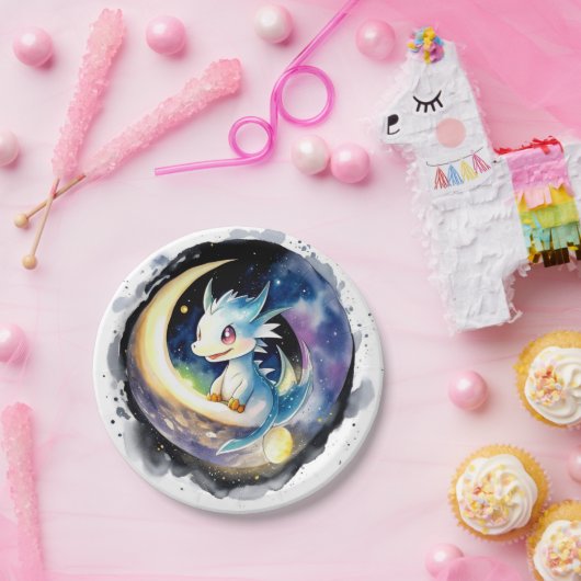 Dragon Magic Baby shower Papieren Bordje (Feest)