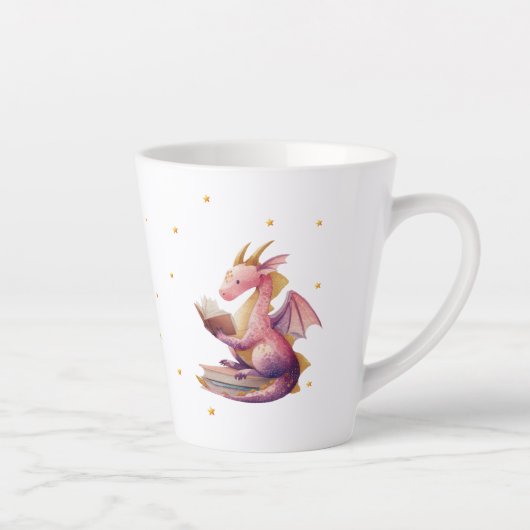 Dragon & Magic Tree Waterfles – gepersonaliseerde  Latte Mok (Rechts)