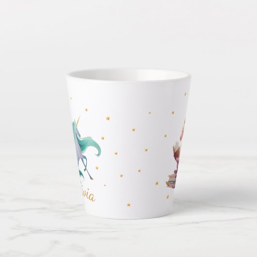 Dragon & Magic Tree Waterfles – gepersonaliseerde  Latte Mok (Voorkant)