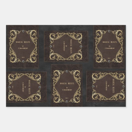 dragon Magical Beasts Grimoire Inpakpapier Vel (Voorkant 2)