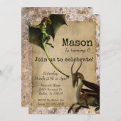 Dragon Magical Child Birthday Fantasy Kaart (Voorkant / Achterkant)