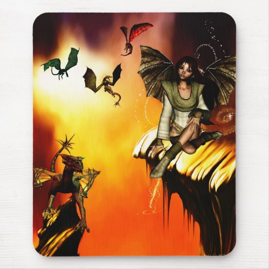 Dragon Maiden Mousepad Muismat (Voorkant)