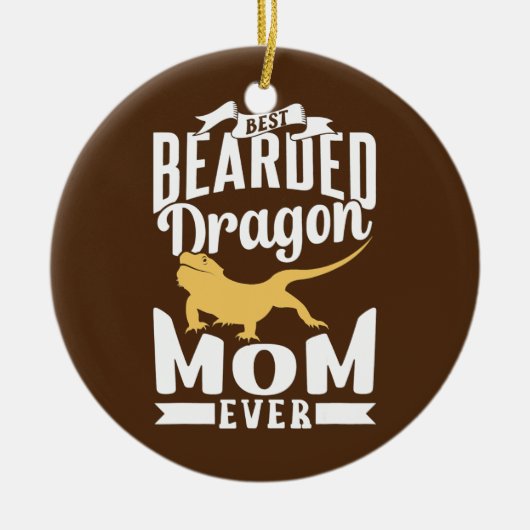 Dragon Mam Beard Lizard Keramisch Ornament (Voorkant)