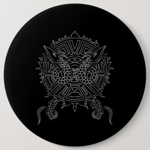 Dragon Mandala Tattoo Design Ronde Button 6,0 Cm