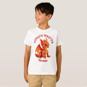 Dragon Master 3D Oranje Dragon personaliseren T-shirt (Voorkant volledig)