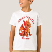 Dragon Master 3D Oranje Dragon personaliseren T-shirt (Voorkant)