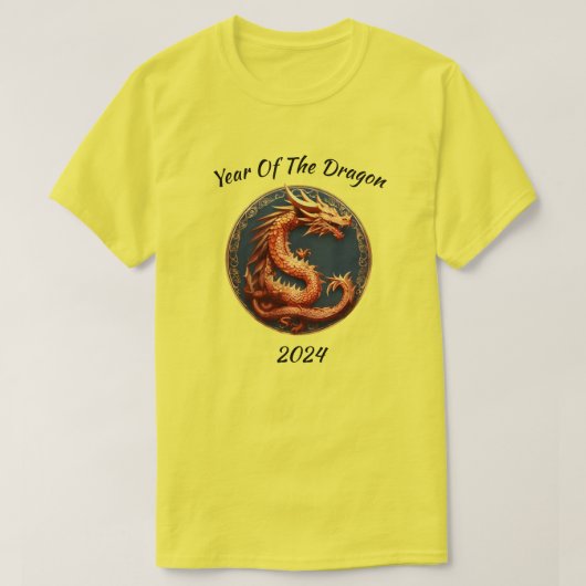 Dragon Medallion Chinees Nieuwjaar T-shirt (Design voorkant)