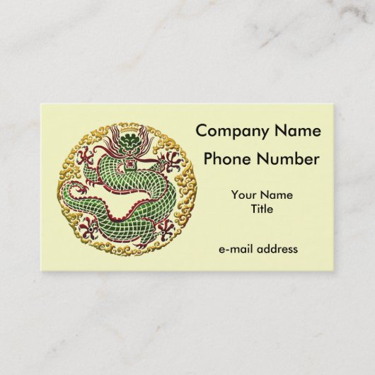 Dragon Medallion Visitekaartje (Voorkant)
