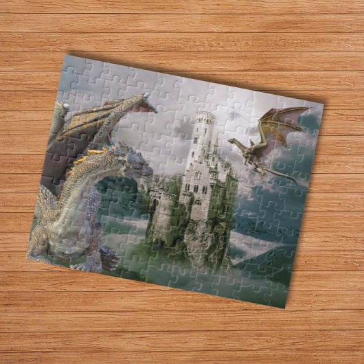 Dragon Medieval Castle Bronze Fantasy Legpuzzel