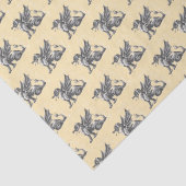 Dragon Medieval Fantasy Distress Yellow Tissuepapier (Detail)