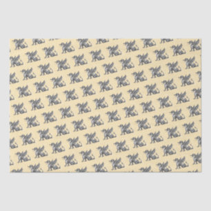 Dragon Medieval Fantasy Distress Yellow Tissuepapier