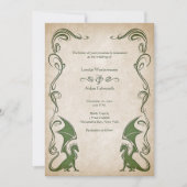 Dragon Medieval Fantasy Wedding Kaart (Voorkant)