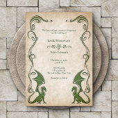 Dragon Medieval Fantasy Wedding Kaart