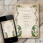 Dragon Medieval Fantasy Wedding Kaart