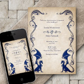 Dragon Medieval Fantasy Wedding Kaart