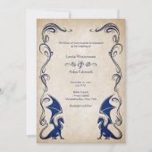 Dragon Medieval Fantasy Wedding Kaart (Voorkant)