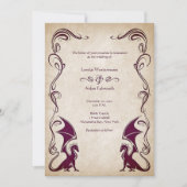 Dragon Medieval Fantasy Wedding Kaart (Voorkant)