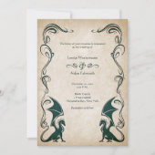 Dragon Medieval Fantasy Wedding Kaart (Voorkant)