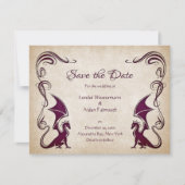 Dragon Medieval Fantasy Wedding Save The Date (Voorkant)