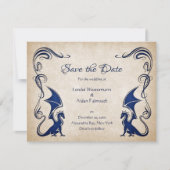 Dragon Medieval Fantasy Wedding Save The Date (Voorkant)