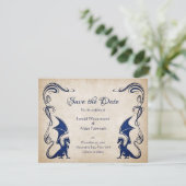 Dragon Medieval Fantasy Wedding Save The Date (Staand voorkant)