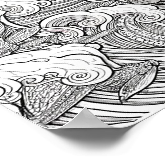 Dragon Medium-sized Kleurend Poster 5 (Hoek)