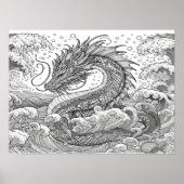 Dragon Medium-sized Kleurend Poster 5 (Voorkant)