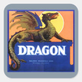Dragon Merk Fruit Crate Label (Voorkant)