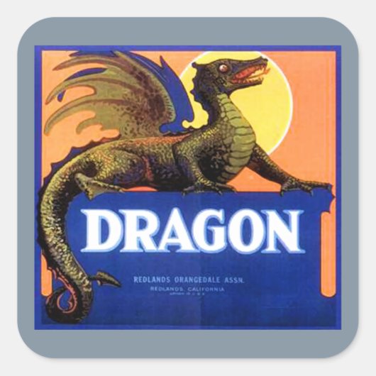 Dragon Merk Fruit Crate Label (Voorkant)