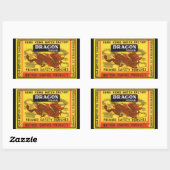 Dragon Merk Safety Match Label (Vel)