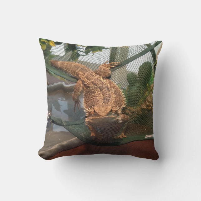 Dragon met bovenverdieping Chameleon Pillow Kussen (Voorkant)