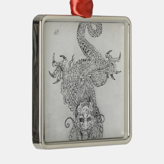 Dragon Metalen Ornament (Rechts)