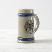 Dragon Mok - Medieval Style Beer Stein (Voorkant rechts)
