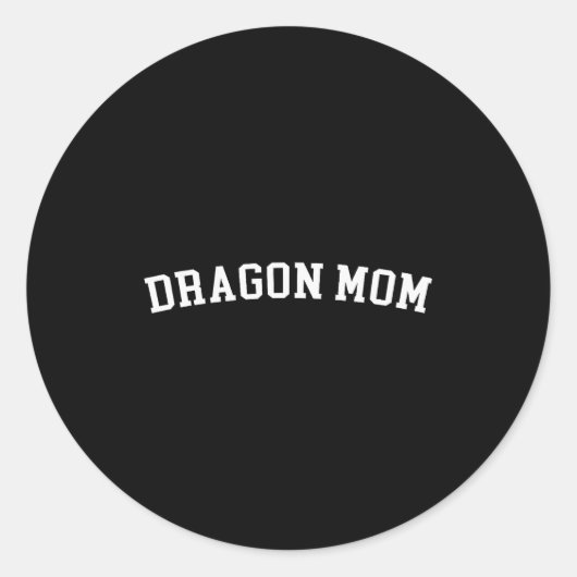 Dragon Mom Ronde Sticker (Voorkant)