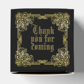 Dragon Monogram Gold Lijst Traditioneel Hoesje boe Bedankdoosjes (Bovenkant)