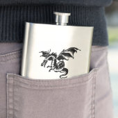 Dragon Monogram Heupfles (Voorbeeld)