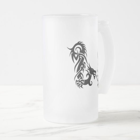 Dragon Monogram P Matglas Bierpul (Voorkant rechts)