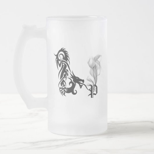 Dragon Monogram P Matglas Bierpul (Links)