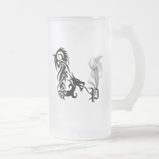 Dragon Monogram P Matglas Bierpul (Rechts)