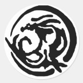 Dragon Moon Draconyz Ronde Sticker (Voorkant)