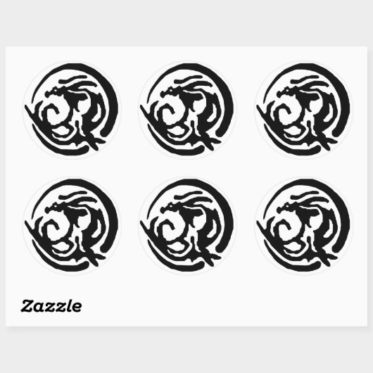 Dragon Moon Draconyz Ronde Sticker (Vel)